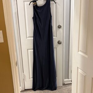 Donna Karan Midnight Navy Sleeveless Maxi Dress